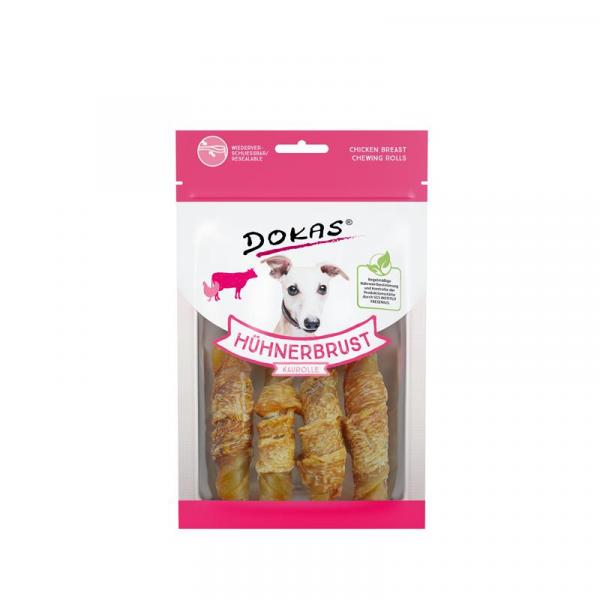 ARDEBO.de Dokas Dog Hühnerbrust Kaurolle 90 g