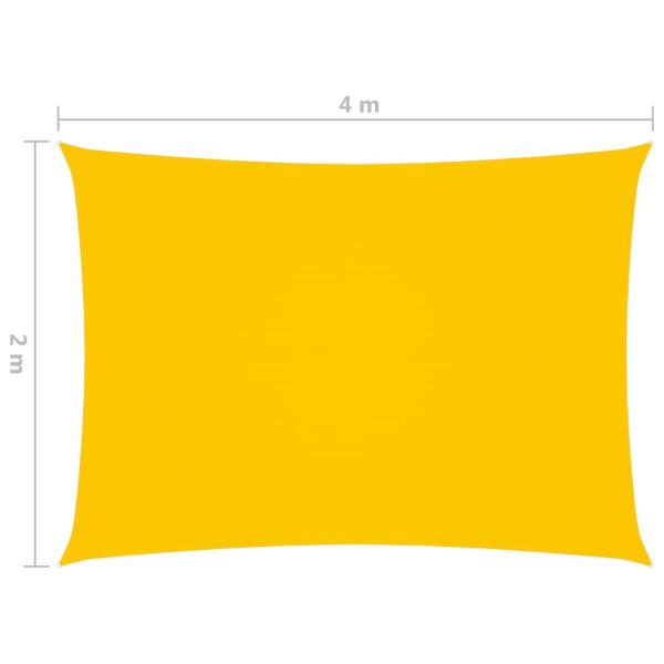 Sonnensegel Oxford-Gewebe Rechteckig 2x4 m Gelb