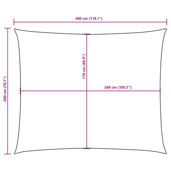 Sonnensegel Oxford-Gewebe Rechteckig 2x3 m Orange