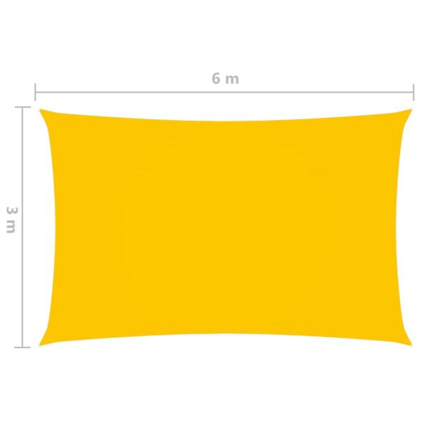 Sonnensegel Oxford-Gewebe Rechteckig 3x6 m Gelb