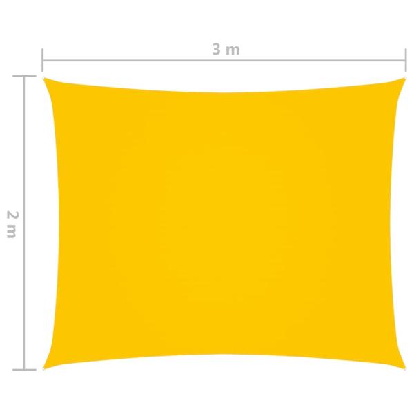 Sonnensegel Oxford-Gewebe Rechteckig 2x3 m Gelb