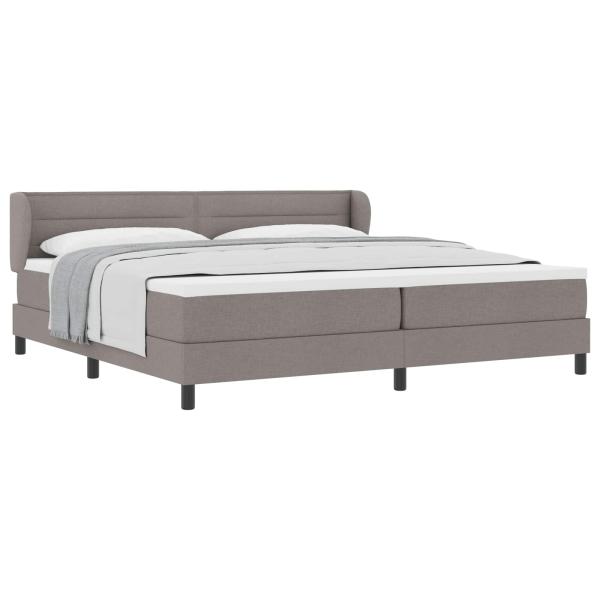 Boxspringbett mit Matratze Taupe 200x200 cm Stoff