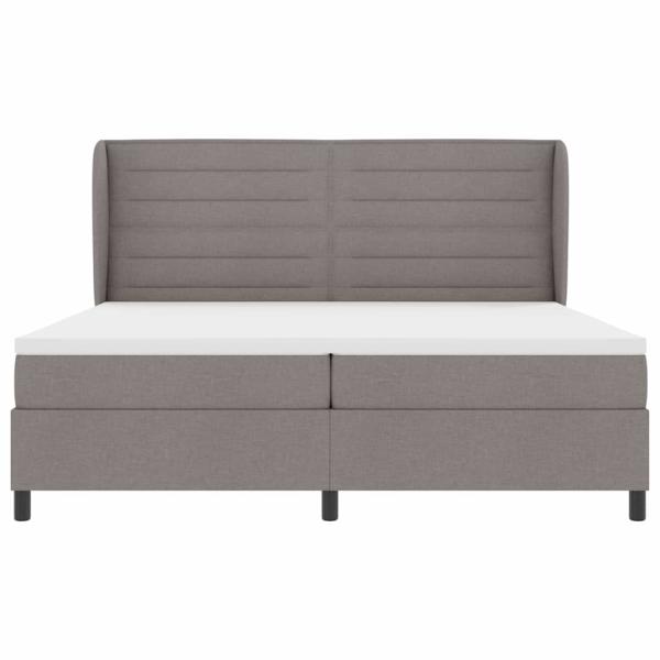 Boxspringbett mit Matratze Taupe 200x200 cm Stoff