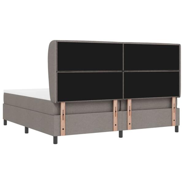 Boxspringbett mit Matratze Taupe 200x200 cm Stoff