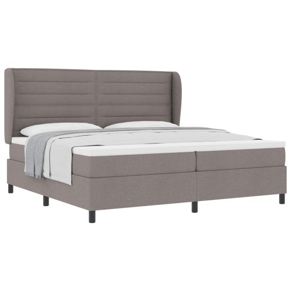 Boxspringbett mit Matratze Taupe 200x200 cm Stoff