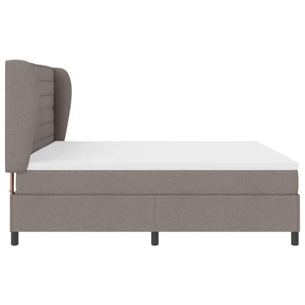 Boxspringbett mit Matratze Taupe 200x200 cm Stoff