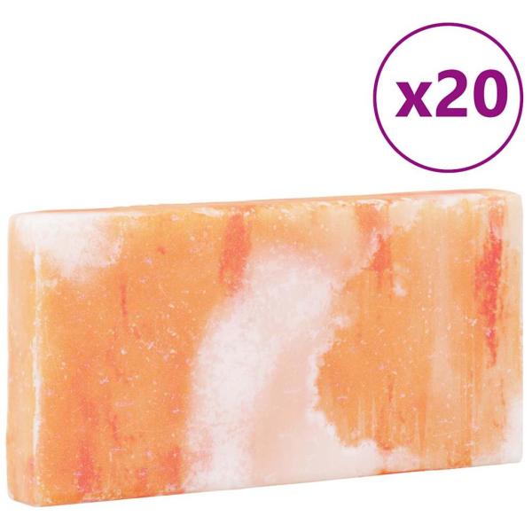 Salzsteine 20 Stück 20x10x2,5 cm 23 kg Pink
