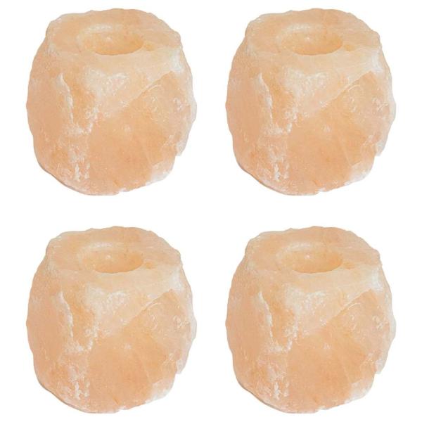 ARDEBO.de - Kerzenhalter Rosa Himalaya-Salz Mittel Dekorative Intarsien