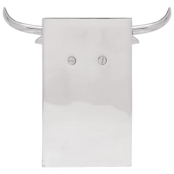 Buchstützen 2 Stück Silber 21,5x15,5x20 cm Aluminium Bull
