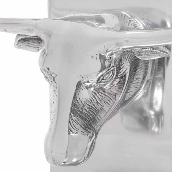 Buchstützen 2 Stück Silber 21,5x15,5x20 cm Aluminium Bull
