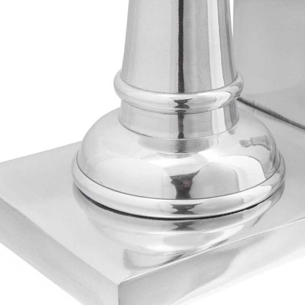 Buchstützen 2 Stück Silber 11x12x19,5 cm Aluminium Schach