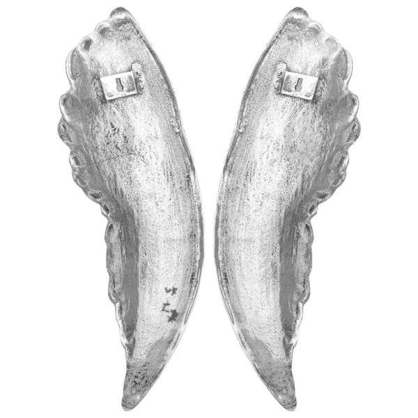 Engel-Flügel-Skulptur Silber Polystein 31 x 5 x 91 cm