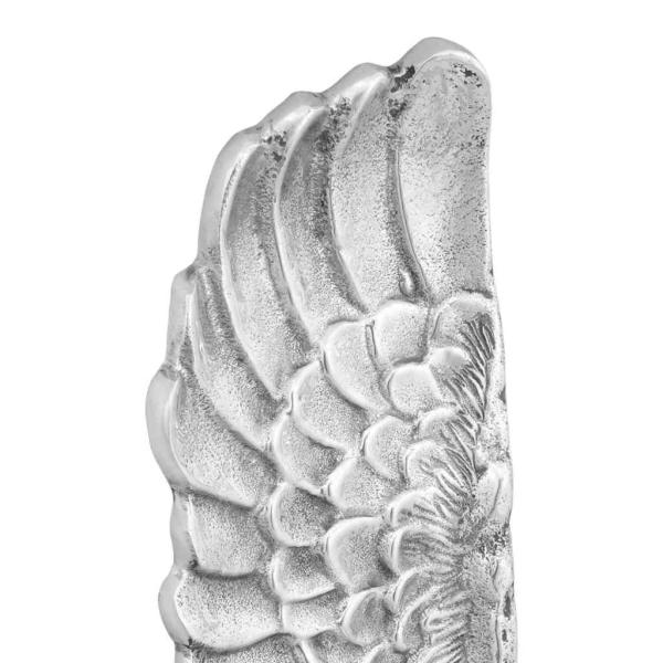 Engel-Flügel-Skulptur Silber Polystein 31 x 5 x 91 cm