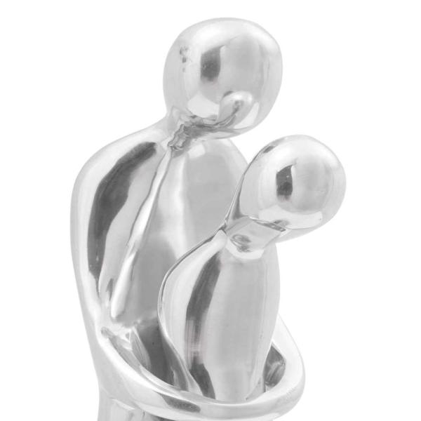 Skulptur Silber 10x16x49 cm aus Aluminium