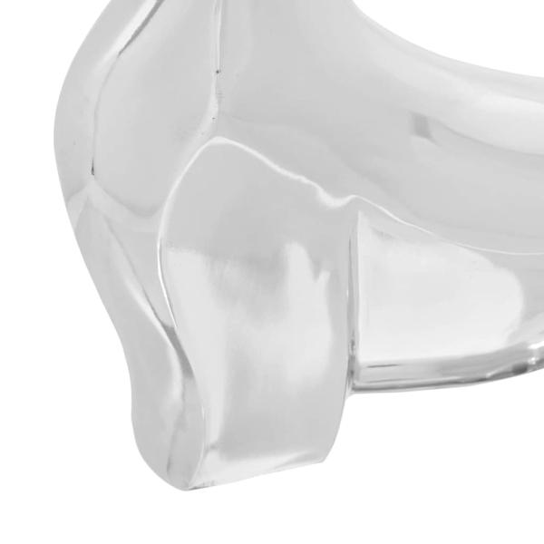 Bullen Skulptur Silber 37x44x17 cm Aluminium