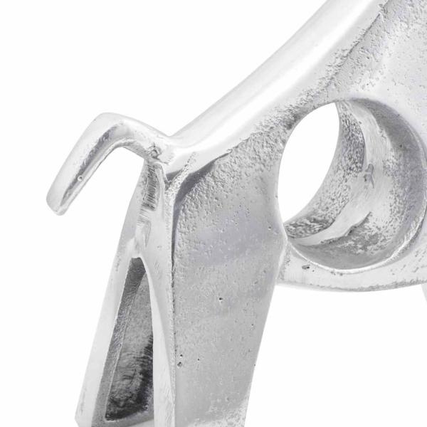 Stierskulptur Silber 22x9,5x34 cm Aluminium