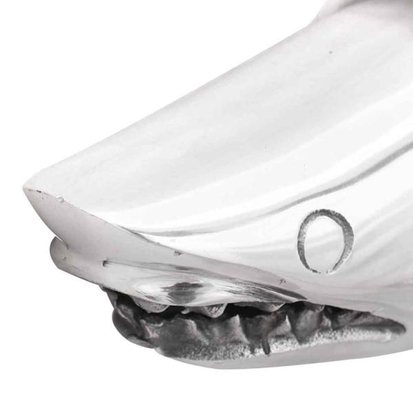 Haifischskulptur Silber 68x20x24 cm Aluminium