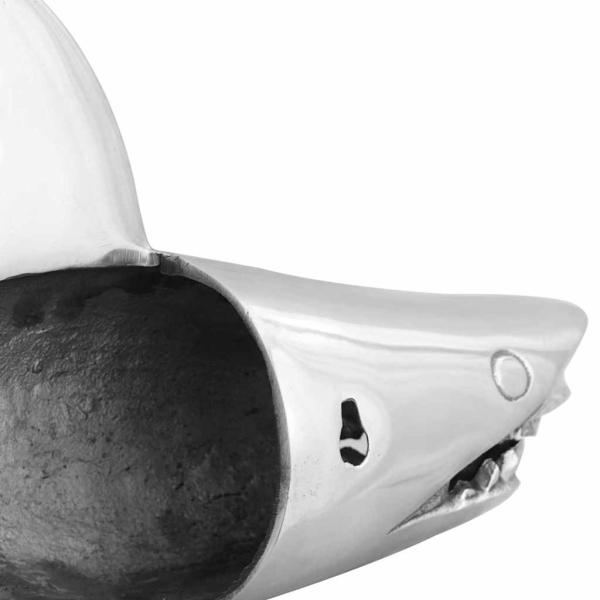 Haifischskulptur Silber 68x20x24 cm Aluminium