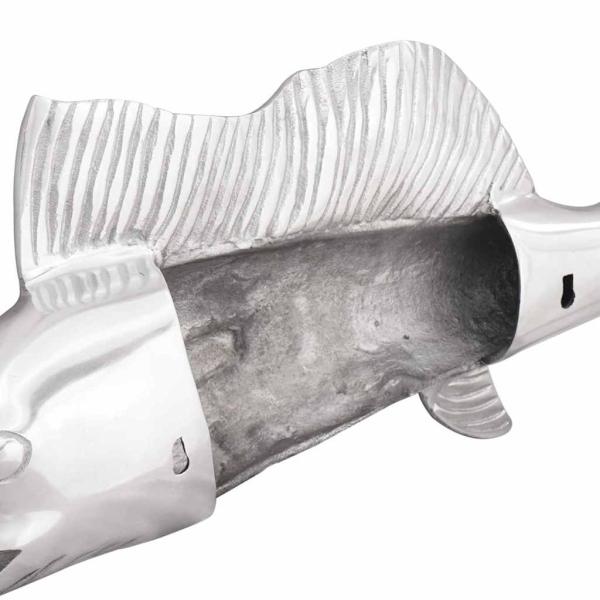 Wandmontierte Schwertfisch Silber 91x8x26 cm aus Aluminium