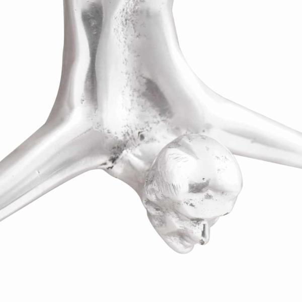 Skulptur Silber 22x8x25 cm Aluminium fallender Mann