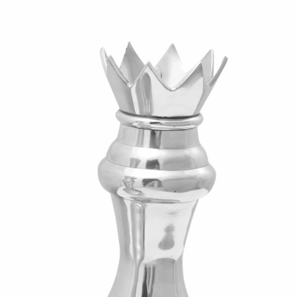 Schachskulpturen 2 Stück Silber Aluminium