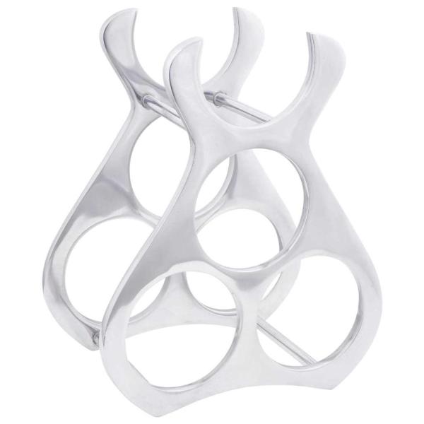 ARDEBO.de - Weinregal Silber 23x14x28 cm Aluminium