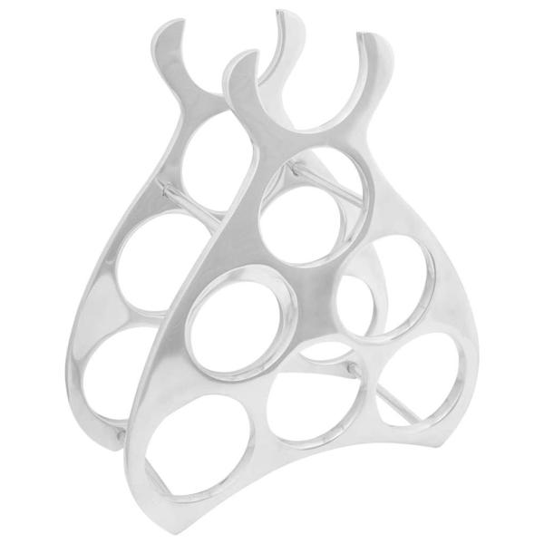 ARDEBO.de - Weinregal Silber 32x14x37,5 cm Aluminium