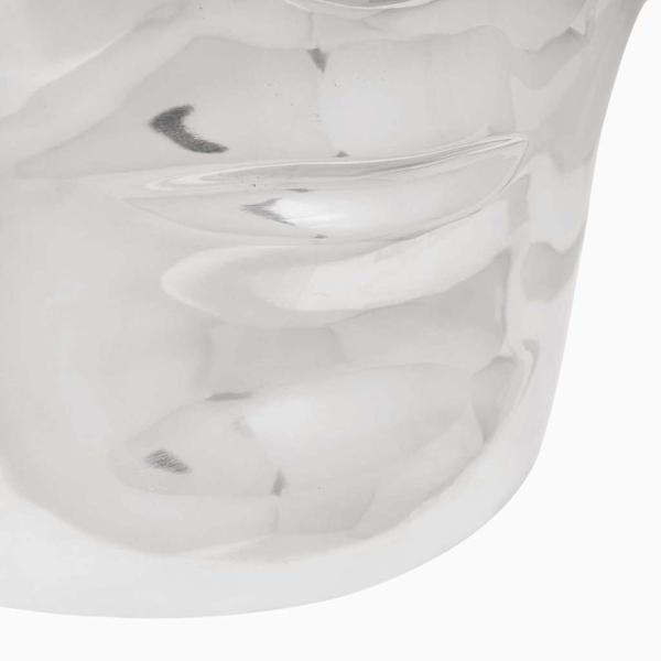 Hocker Silber 33x33x45 cm aus Aluminium