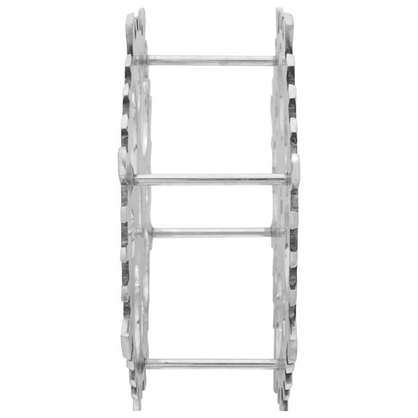 Weinregal Silber 39x14x39 cm Aluminium