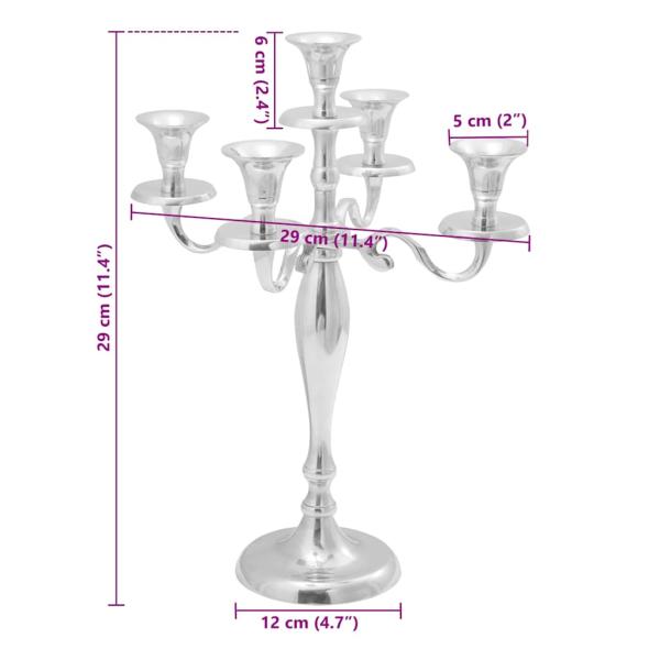 Kerzenhalter Silber 29x29x40 cm Aluminium