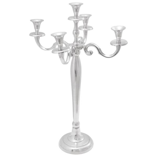 ARDEBO.de - Kerzenhalter Silber 39x39x60 cm Aluminium