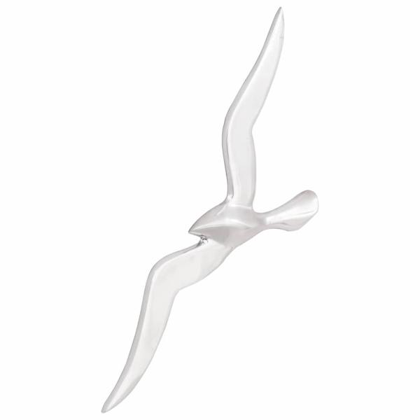 Wandmontierte Möwe 2er Set Silber Aluminium