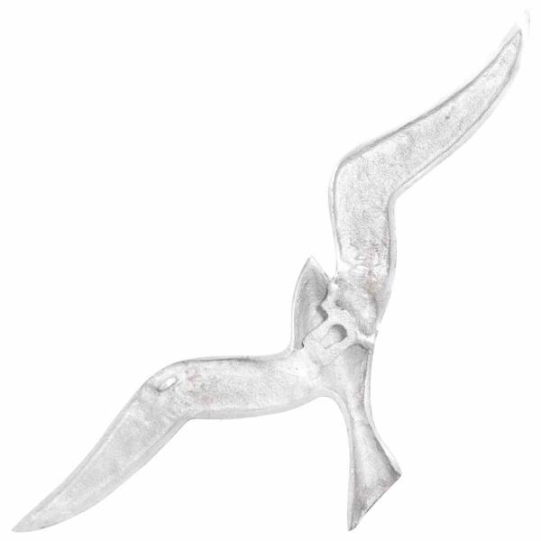 Wandmontierte Möwe 2er Set Silber Aluminium