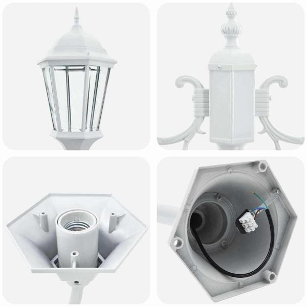 Außenbeleuchtung Weiß Metall Groß Metall Wegbeleuchtung