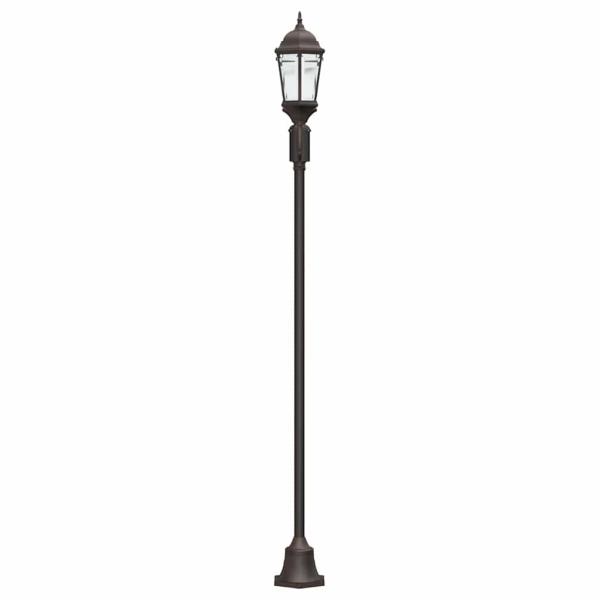 Gartenlichtpfosten 2-Lampe E27 Bronze 220 cm Aluminium