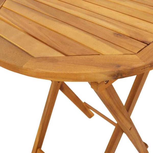Garten Bistro Set 3 Stk. Braun Massivholz Akazie