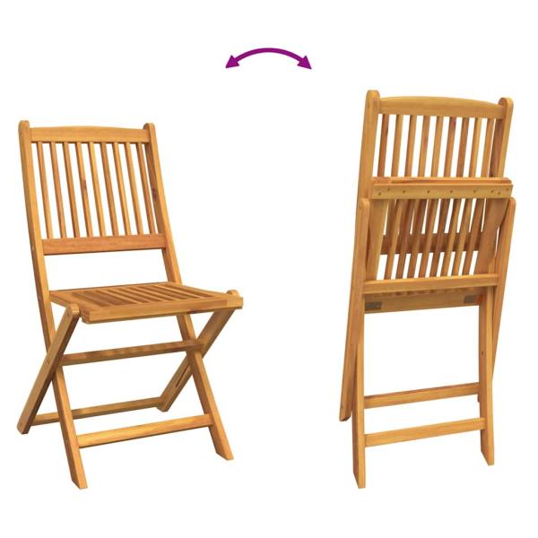 Garten Bistro Set 3 Stk. Braun Massivholz Akazie