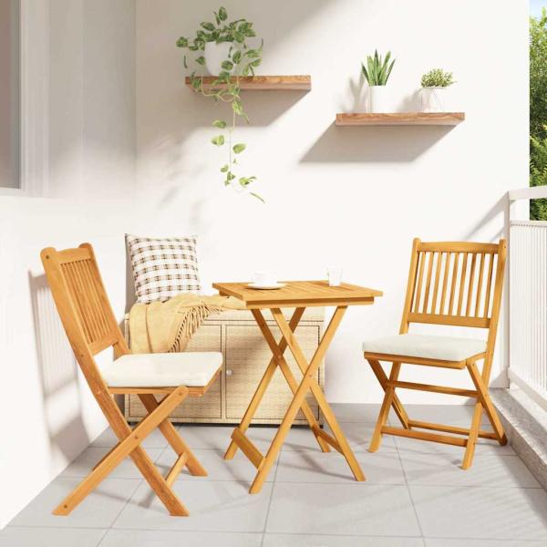ARDEBO.de - 3-teiliges Garten Bistro Set aus massivem Akazienholz