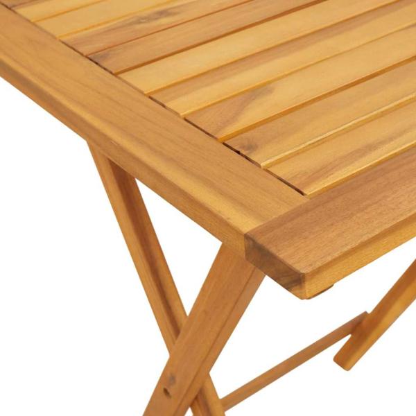 3-teiliges Garten Bistro Set aus massivem Akazienholz