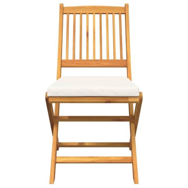 Klappstuhl 2 stk. Braun Massivholz Akazie