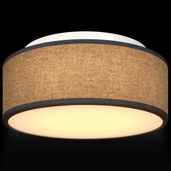 Deckenleuchte Schwarz Ø 30 cm Stoff E27