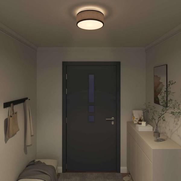 Deckenleuchte Schwarz Ø 30 cm Stoff E27