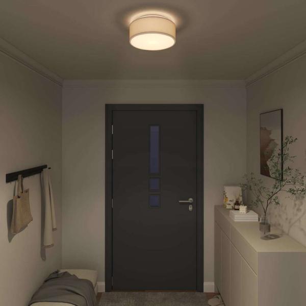 Deckenleuchte Taupe Ø 30 cm Stoff E27