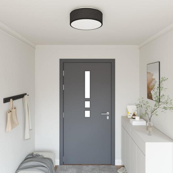 ARDEBO.de - Deckenleuchte Schwarz Ø 38 cm aus Stoff E27