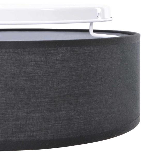 Deckenleuchte Schwarz Ø 38 cm aus Stoff E27