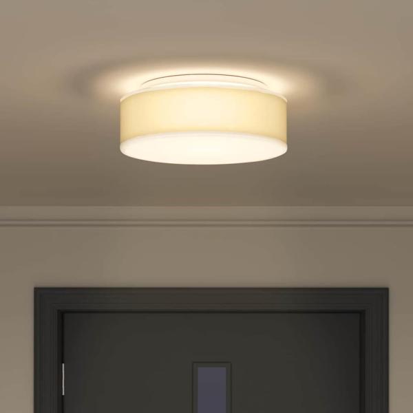 Deckenleuchten Flush Mount Weiß Ø 38 cm Stoff E27