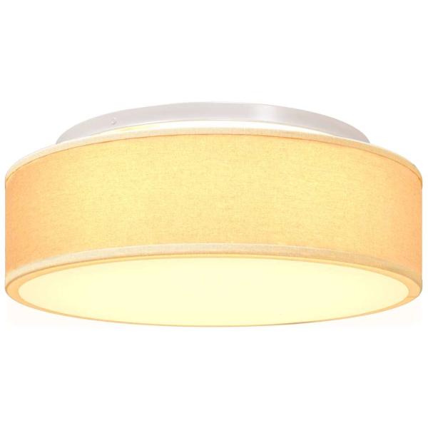 Deckenleuchten Flush Mount Weiß Ø 38 cm Stoff E27