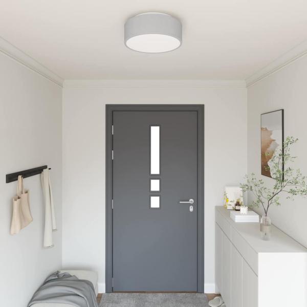 ARDEBO.de - Deckenleuchten, Flush Mount, Grau Ø 38 cm, Stoff E27