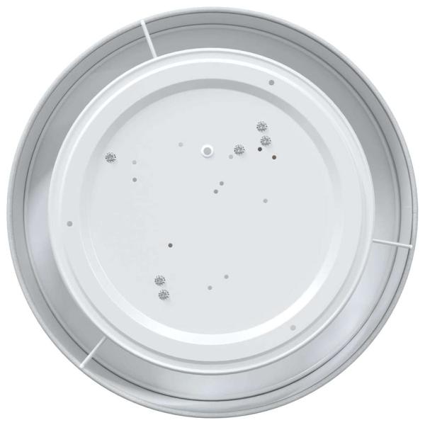 Deckenleuchten, Flush Mount, Grau Ø 38 cm, Stoff E27