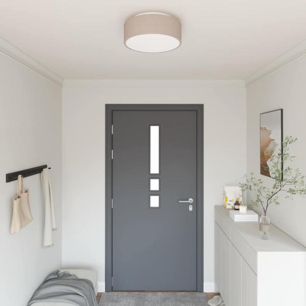 ARDEBO.de - Deckenleuchten Aufbaumontage Taupe Ø 38 cm Stoff E27